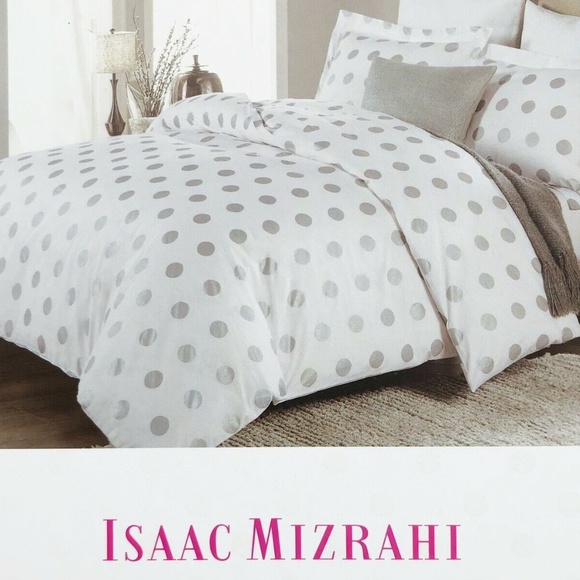 Issac Mizrahi Bedding Isaac Mizrahi Twin Duvet Cover Set Silver